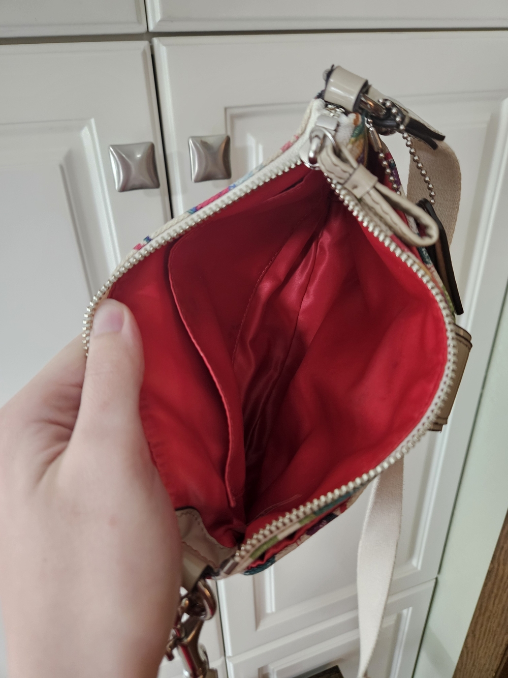 Coach Poppy Signature Graffiti Scribble Monogram Canvas Crossbody Y2k Pop Retro - Picture 4 of 9
